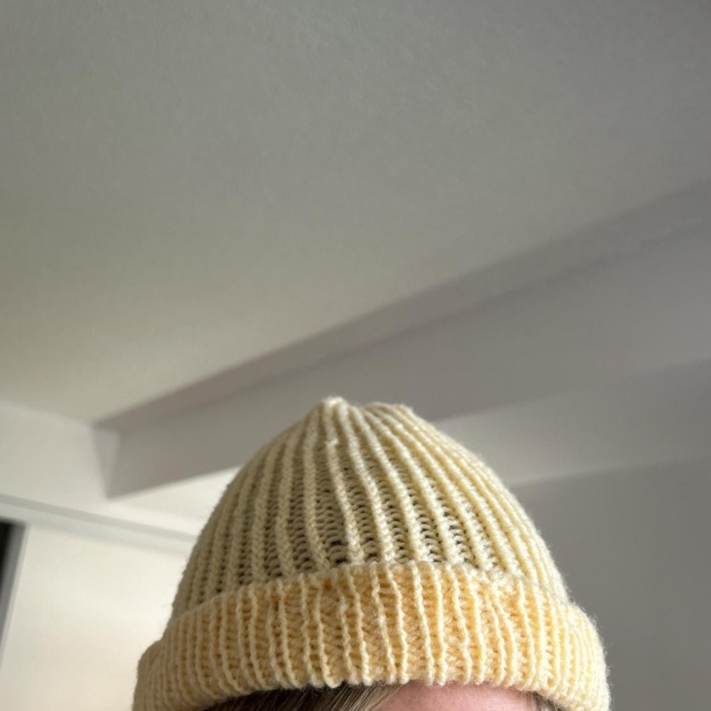 Cozy Yellow Hand-Knit Beanie